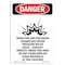 Signmission OSHA Danger Sign, Noise Fire And Explosion, 10in X 7in Rigid Plastic, 7" W, 10" L, Portrait OS-DS-P-710-V-2322 - alternate 1